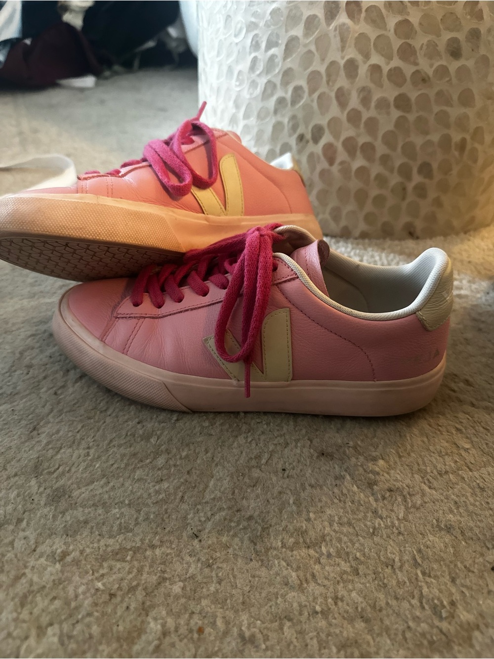 Veja Campo Leather Guimauve//Pierre//Petal Sneakers - Picture 2 of 5